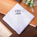 Fazzoletto di lino ricamato personalizzato con monogramma arrotolato a mano con scatola Regalo di nozze di Natale per uomini fidanzati sposi