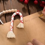 Personalized Handmade Sweets Cane Decoration with Card Christmas Gift for Family Friend