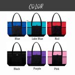 Personalized Disco Ball Pink Coquette Bow Large Tote Bag with Name Birthday Christmas Gift for Women