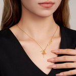 Personalizado Dainty Ballerina Nombre Collar con piedra de cumpleaños Aniversario de regalo para bailarina de ballet