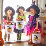 Panier de bonbons d'Halloween personnalisé avec nom Chauves-souris Vampire Seau de bonbons d'Halloween Cadeau d'Halloween pour enfants