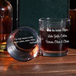 Personalisiertes Whisky Glas mit Handschriftlicher Text Gravur Oktoberfest Geburtstag Vatertag Geschenk für Herren Schnaps-Liebhaber