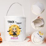 Panier de bonbons d'Halloween personnalisé avec nom Chauves-souris Vampire Seau de bonbons d'Halloween Cadeau d'Halloween pour enfants