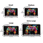 Personalised Splash-Ink Gamepad Design Biscuit Tin Storage Box with Name Birthday Gift for Kids Game Lover