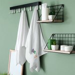 Personalized Embroidered Birth Flower Soft 100% Cotton Face Towel Bath Towel with Name Birthday Housewarming Gift for Family Friends