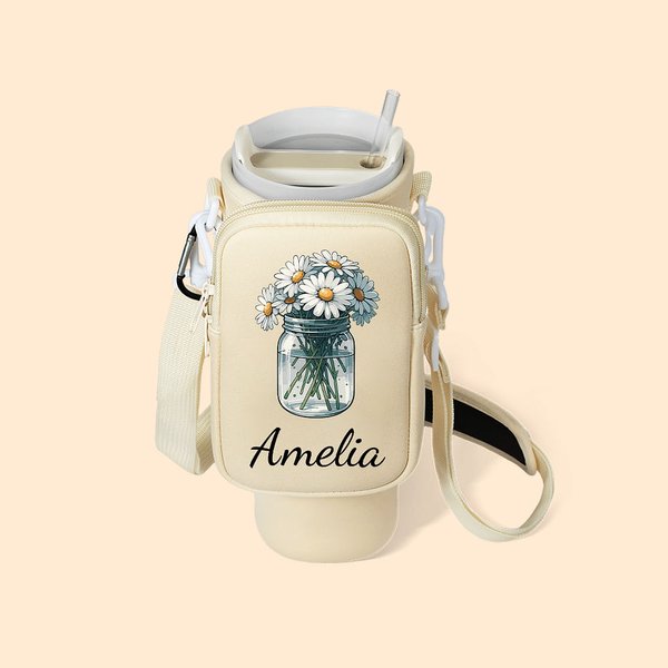 Sac de transport pour bouteille d'eau avec courroie Accessoires pour bouteille d'eau 40oz Stanley Cadeau d'anniversaire pour femmes
