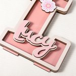 Personlig spargris med tecknad bokstav och klart fönster med namn Barnkammardekoration Födelsedagspresent för pojkar Flickor