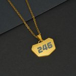 Personalized Stylish Laser Engraved Motocross Number Necklace Birthday Valentine's Day Gift for Off-road Vehicle Lovers