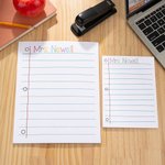 Personalized Rainbow Letter Notebook with Name Teacher Appreciation Back to School Gift for Teacher