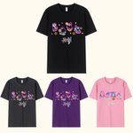 Personalised Cute Neon Ghost Pumpkin 100% Cotton Kid T-shirt with Name Multicolor Available Holiday Party Halloween Gift for Boys Girls