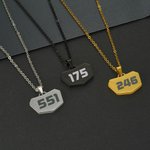 Personalized Stylish Laser Engraved Motocross Number Necklace Birthday Valentine's Day Gift for Off-road Vehicle Lovers