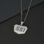 Personalized Stylish Laser Engraved Motocross Number Necklace Birthday Valentine's Day Gift for Off-road Vehicle Lovers