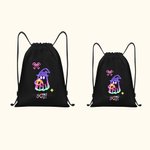 Sac à cordon personnalisé avec nom pour la fête d'Halloween Cadeau d'Halloween pour les enfants