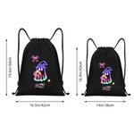 Sac à cordon personnalisé avec nom pour la fête d'Halloween Cadeau d'Halloween pour les enfants