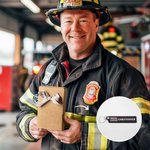 Personalised USA Flag Blue Red Green Line Keychain with Embroidered Name Birthday Christmas Gift for Police Firefighter Military