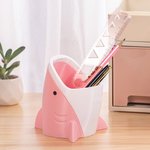 Personalisierte 3D gedruckt Hai Bleistifthalter mit Namen Desk Decor große Kapazität Home Organizer Geschenk für Hai-Liebhaber