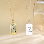 Gepersonaliseerde speciale datum kalender hanger ketting met geboortesteen en gegraveerde tekst familie sieraden verjaardag verjaardag kerstcadeau voo