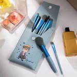 Sac de Pinceaux de Maquillage en Cuir Papillon Personnalisé avec Nom 8 Pinceaux de Maquillage Voyage Essentiels Anniversaire Retraite Cadeau pour Gran