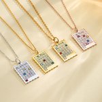 Gepersonaliseerde speciale datum kalender hanger ketting met geboortesteen en gegraveerde tekst familie sieraden verjaardag verjaardag kerstcadeau voo