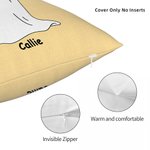 Personalised Cartoon Booey Ghost Dog Throw Pillow Cover with Name Cute Festival Home Decor Halloween Gift for Family Boys Girls