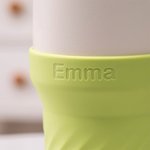 Personalized Multicolor Protective Silicone Bottom Boot & Daisy Straw Cover with Initial for Stanley Tumbler Accessory Birthday Gift for Friend