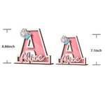 Personlig spargris med tecknad bokstav och klart fönster med namn Barnkammardekoration Födelsedagspresent för pojkar Flickor