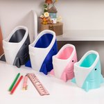 Personalisierte 3D gedruckt Hai Bleistifthalter mit Namen Desk Decor große Kapazität Home Organizer Geschenk für Hai-Liebhaber
