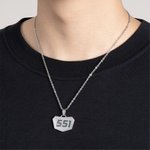 Personalized Stylish Laser Engraved Motocross Number Necklace Birthday Valentine's Day Gift for Off-road Vehicle Lovers