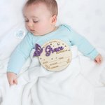 Personalizado 3D Mariposa de Madera Anuncio de Nacimiento Signo Foto Prop con Estadísticas y Nombre Grabado Baby Shower Cumpleaños Regalo para Recién 