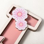 Personlig spargris med tecknad bokstav och klart fönster med namn Barnkammardekoration Födelsedagspresent för pojkar Flickor