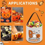 Personalisierte Kürbis Geist Fledermaus Süßigkeiten Korb mit Namen lustig Halloween Geschenk für Jungen Mädchen