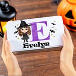Personalized Halloween Costumes Cartoon Character Name Tin for Candy Chocolate Halloween Gift for Kids