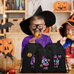 Sac à cordon personnalisé avec nom pour la fête d'Halloween Cadeau d'Halloween pour les enfants