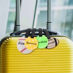 Personalized 3D Printed Softball Basketball Sports Luggage Bag Tag with Name Birthday Match Day Gift for Players Coaches Ball Sports Lovers