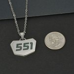 Personalized Stylish Laser Engraved Motocross Number Necklace Birthday Valentine's Day Gift for Off-road Vehicle Lovers