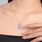 Gepersonaliseerde speciale datum kalender hanger ketting met geboortesteen en gegraveerde tekst familie sieraden verjaardag verjaardag kerstcadeau voo