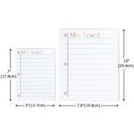 Personalized Rainbow Letter Notebook with Name Teacher Appreciation Back to School Gift for Teacher