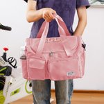 Gepersonaliseerde Multi-compartiment Waterdichte Weekendtas met Schouderriem en Chenille Letters Verjaardagscadeau terug naar school voor vrouwen