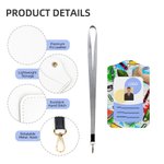 Personalisierte bunte Apfel Buntstift Lineal Food-Grade 20oz Skinny Becher und ID Badge Holder mit Namen Wertschätzung zurück zu Schule Geschenk für L