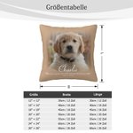 Personalisierter Hund Katze Gedenk-Kissenbezug mit Haustier Foto Namen Verlust eines Tierfreundes Sofadeko Erinnerung Trauergeschenk für Tierliebhaber
