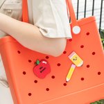 Personalized School Bus Pencil Apple Style Set of 5 Wood Bag Button Charms with Text Accessor for bogg Back to School Appreciation Gift for Teacher