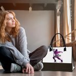 Personalised Watercolor Ballerina Street Dancer Large Canvas Tote Bag with Name Daily Training Essentials Birthday Gift for Dancer Women