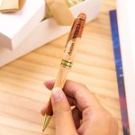 Stylo à bille en bois avec texte gravé Cadeau de remerciement pour professeur, médecin ou collègue