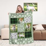Coperta personalizzata con 4 foto di cani e gatti con nome materiale in pile o sherpa regalo di ricordo per amanti degli animali domestici
