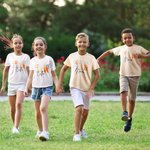 Personalised Colorful Retro Cousin Crew 100% Cotton Baby Bodysuit Matching Kid Youth Adult T-shirt with Name Birthday Vacation Gift for Family