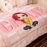 Gepersonaliseerde Schattige Schaduwfiguur Schaduwnaam Zachte Deken met Naam Verjaardag Kerstcadeau voor Jongens Meisjes