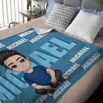 Gepersonaliseerde Schattige Schaduwfiguur Schaduwnaam Zachte Deken met Naam Verjaardag Kerstcadeau voor Jongens Meisjes