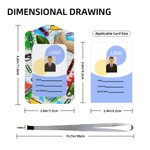 Personalisierte bunte Apfel Buntstift Lineal Food-Grade 20oz Skinny Becher und ID Badge Holder mit Namen Wertschätzung zurück zu Schule Geschenk für L