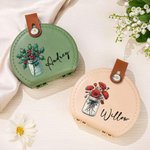Personalized Portable Birth Flower Bouquet Sewing Kit Set Storage Box with Name Stitching Tools Supplies Gift for Tailor Sewing Enthusiast