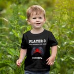 Personalised Spooky Pumpkin Witch Gamepad Design Family Matching Baby Bodysuit T-Shirt Sweatshirt with Name Halloween Gift for Game Lovers